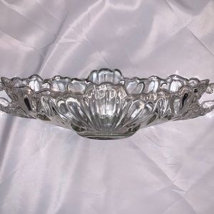 Jeannette Clear Pressed Glass Gondola bowl